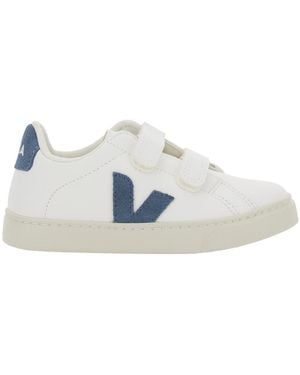 Veja Sneaker With Hook-And-Loop Closure Leather Sneakers - White