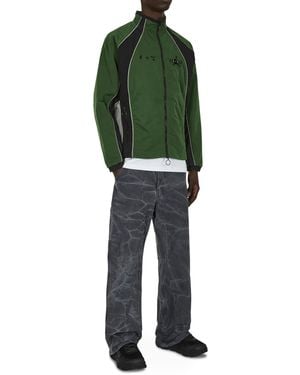 Off-White c/o Virgil Abloh Track Jacket With Zip Fastening And Panel Accents - Green
