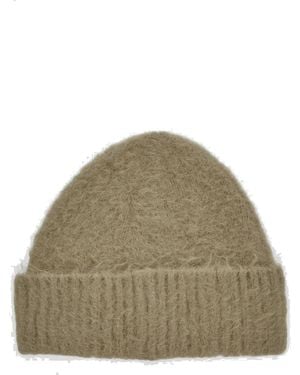 Acne Studios Ribbed Beanie - Green
