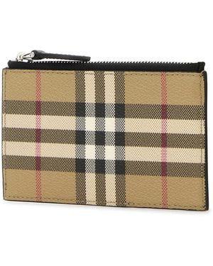 Burberry Printed Canvas Card Holder Portafogli - Multicolour