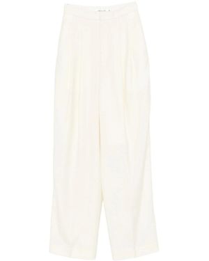 AYA MUSE Pleated Trousers - White
