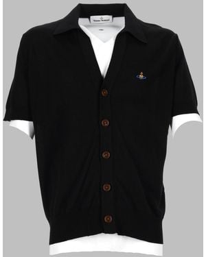 Vivienne Westwood Polo Cardigan Cotton Shirts - Black