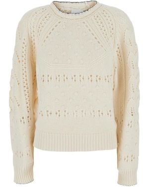 Isabel Marant Long Sleeve Top Luce-Ga Cotton Tops - White