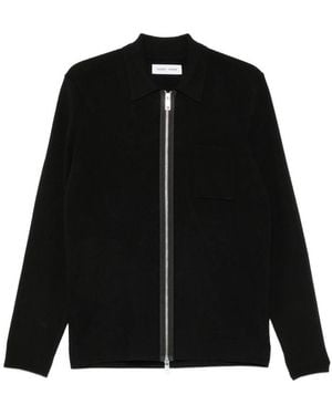Samsøe & Samsøe Zip-Up Chest-Pocket Cardigan - Black