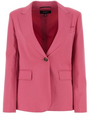 Weekend by Maxmara Stretch Wool Valda Blazer - Pink