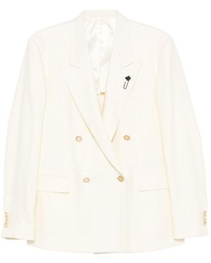 Lardini Double-Breasted Jacket - Natural