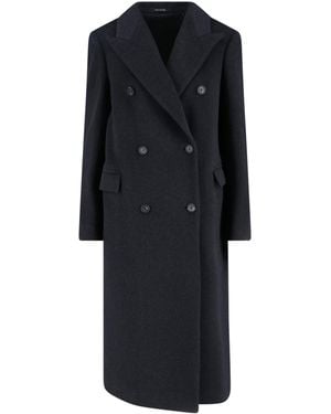 Tagliatore Dark Jole Cashmere Coat - Black