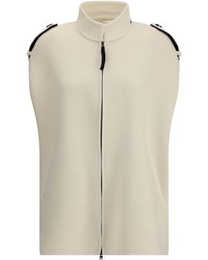 Aftercoat Zipped Cape Coat - White