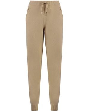 Malo Knitted Cashmere Track-Pants - Natural