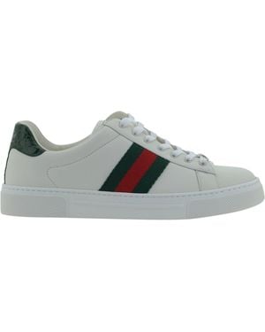 Gucci Leather Trainers - White