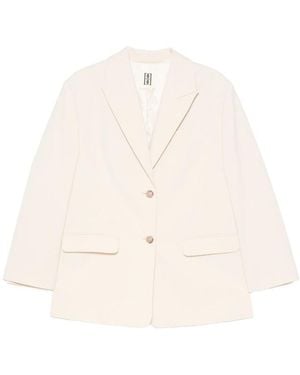 By Malene Birger Adele Single-Breasted Peak-Lapels Blazer - Natural