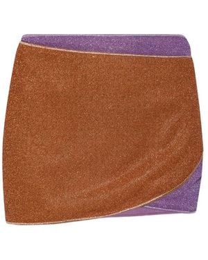 Oséree Lumiére Double Skirt - Brown