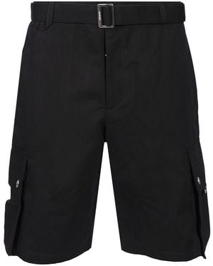 Jacquemus Cargo Bermuda With Belt - Black