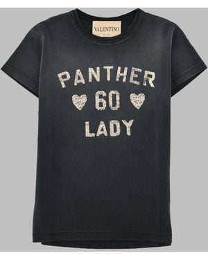 Valentino Printed Cotton T-Shirt T-Shirts - Black