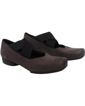 Uma Wang Flat Shoes Calf Leather/Leather Sole - Black