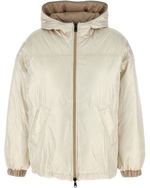 Brunello Cucinelli Polyester Full-Length Jacket Clothing - Natural