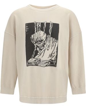 Our Legacy Angry Fan Mail Oversized Graphic Sweatshirt - White