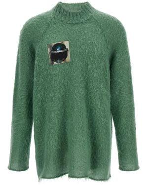 Undercover Emerald Wool Jumper - Green