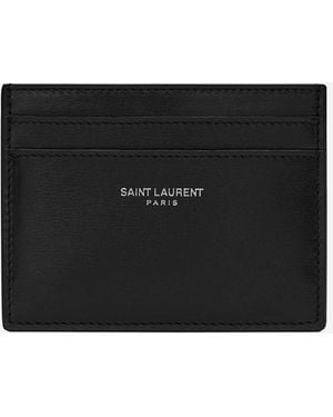 Saint Laurent Card Holder Leather Wallets & Cardholders - Black