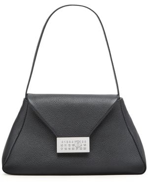 MM6 by Maison Martin Margiela Leather Handbag - Black