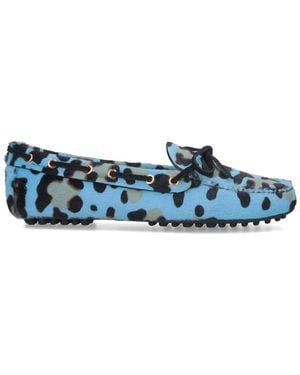 Car Shoe Pony Hair Loafers - Blue