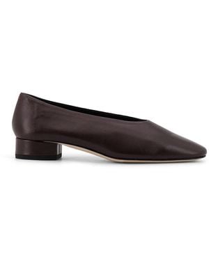 Aeyde Delia Leather Ballerinas - Black