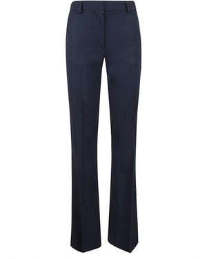 Stella McCartney Low Rise Bootcut Classic Tailoring Wool Pantaloni - Blue