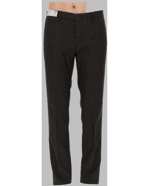 Incotex Jeans With Logo Patch Cotton Pants - Black