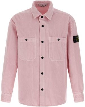 Stone Island Velvet Overshirt - Pink
