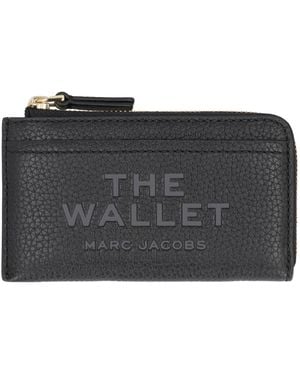 Marc Jacobs Wallet Top Zip Multi Leather Cow Hide & Purses - Black