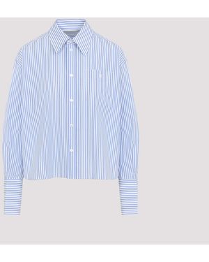 Celine Cropped Shirt - Blue