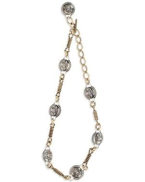Versace Silver Brass Necklace - Metallic