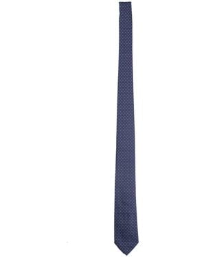 Ferragamo Gancini Jacquard Silk Tie - Blue