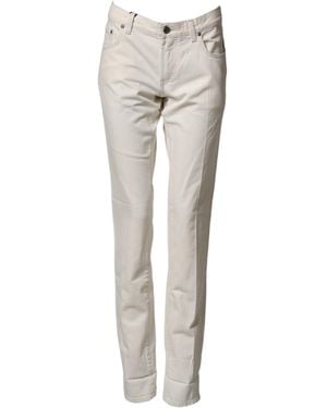 Dolce & Gabbana Cotton Skinny Denim Trouser Jeans - Grey
