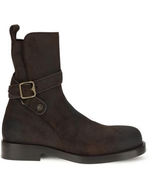 Burberry Ledger Jodphur Leather Boots Calf Bos Taurus - Black