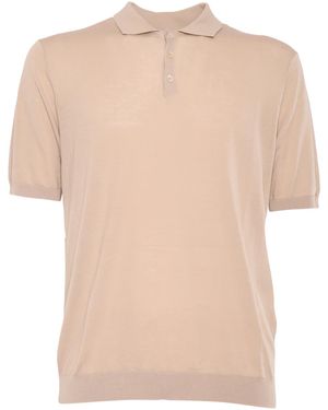 Ballantyne Short Sleeves Polo - Natural