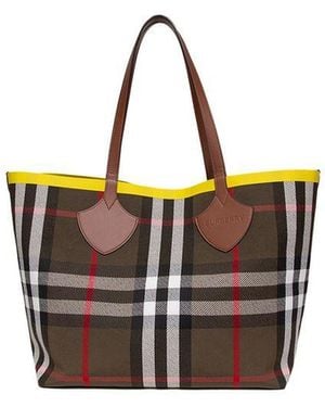 Burberry Tote Bag Polyester Cotton - Brown