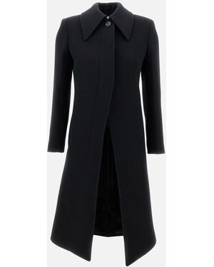 McQueen Single Breasted Coat - Black