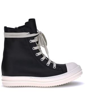 Rick Owens Leather Trainers - Black