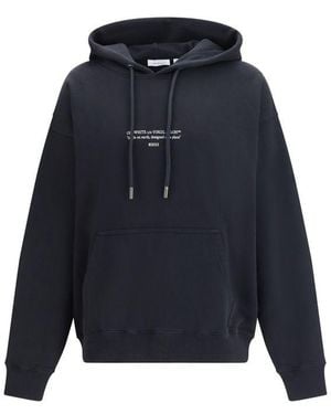 Off-White c/o Virgil Abloh Black Cotton Sweatshirt - S - Blue