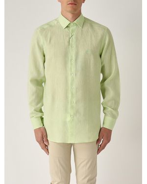 Etro Camicia Collo Francese M/L Shirt - Green