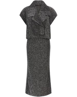 Missoni Sequin Zigzag Dress - Grey