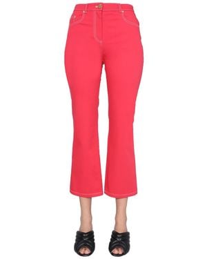 Moschino Skinny Kick Jeans Cotton Trousers - Red