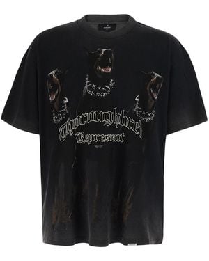 Represent T-Shirt Crew Neck Cotton T-Shirts - Black