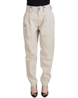 Dolce & Gabbana Chic Cotton Trousers For Elegant Comfort - White