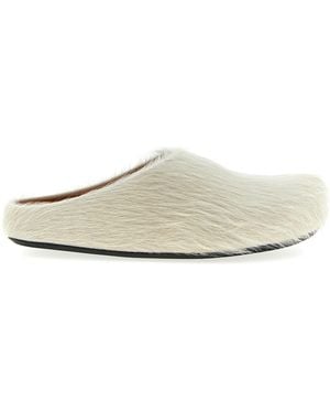 Marni 'Fussbett' Sabots - White