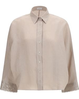 Brunello Cucinelli Linen Shirt - Natural