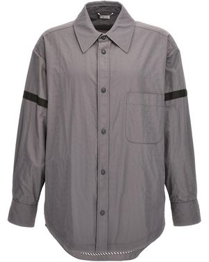 Thom Browne 'Snap Front' Overshirt - Gray
