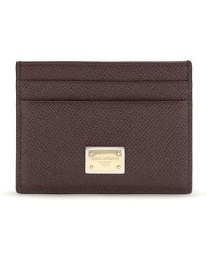 Dolce & Gabbana Calf Leather Bos Taurus Wallet - Brown