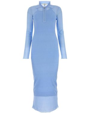 Fendi Light- Silk Blend Dress - Blue